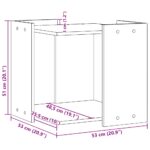 Kattenbakkast 53x53x51 cm bewerkt hout betongrijs - Afbeelding 10