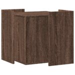 Kattenbakkast 53x53x51 cm bewerkt hout bruin eikenkleurig - Afbeelding 5