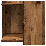 Kattenbakkast 53x53x51 cm bewerkt hout oud houtkleurig - Afbeelding 4