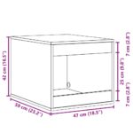 Kattenbakkast 47x59x42 cm bewerkt hout wit - Afbeelding 9