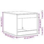Kattenbakkast 47x59x42 cm bewerkt hout zwart - Afbeelding 9