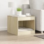 Kattenbakkast 47x59x42 cm bewerkt hout sonoma eikenkleurig - Afbeelding 3