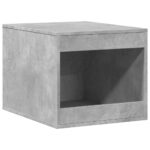 Kattenbakkast 47x59x42 cm bewerkt hout betongrijs - Afbeelding 2