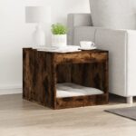 Kattenbakkast 47x59x42 cm bewerkt hout gerookt eikenkleurig - Afbeelding 3