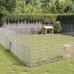 Dierenverblijf 48 panelen 54x100 cm gegalvaniseerd ijzer