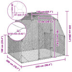 Kippenren 2,5x2x2,25 m gegalvaniseerd staal – Image 8