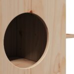 Kattenhuis 51x35x30 cm massief grenenhout – Image 6