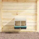 Kippennestkast 2 compartimenten wandmontage gegalvaniseerd staal – Image 3