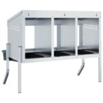 Kippennestkast 4 compartimenten met poten gegalvaniseerd staal – Image 7