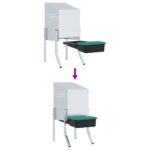 Kippennestkast 1 compartiment met poten gegalvaniseerd staal – Image 8