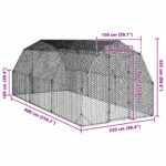 Kippenren 2,5x6x2,25 m gegalvaniseerd staal - Afbeelding 8