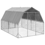 Kippenren met dak 2,5x4x2,25 m gegalvaniseerd staal – Image 5