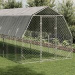 Kippenren met dak 2,5x6x2,25 m gegalvaniseerd staal - Image 2