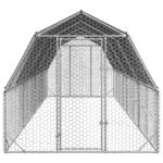 Kippenren met dak 2,5x8x2,25 m gegalvaniseerd staal – Image 3