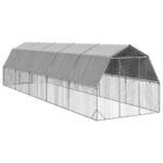 Kippenren met dak 2,5x10x2,25 m gegalvaniseerd staal – Image 5