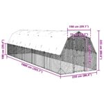 Kippenren met dak 2,5x10x2,25 m gegalvaniseerd staal – Image 8