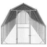 Kippenren met dak 2,5x12x2,25 m gegalvaniseerd staal – Image 3