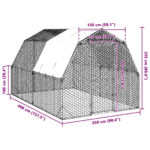 Kippenren met dak 2,5x4x2,25 m gegalvaniseerd staal – Image 8