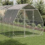 Kippenren met dak 2,5x12x2,25 m gegalvaniseerd staal - Image 2