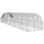 Kippenren met dak 2,5x12x2,25 m gegalvaniseerd staal - Image 5