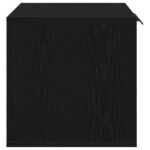 Kattenbakomheining zwart eiken 60x40x40 cm bewerkt hout - Image 7