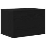Kattenbakomheining zwart eiken 60x40x40 cm bewerkt hout - Image 8