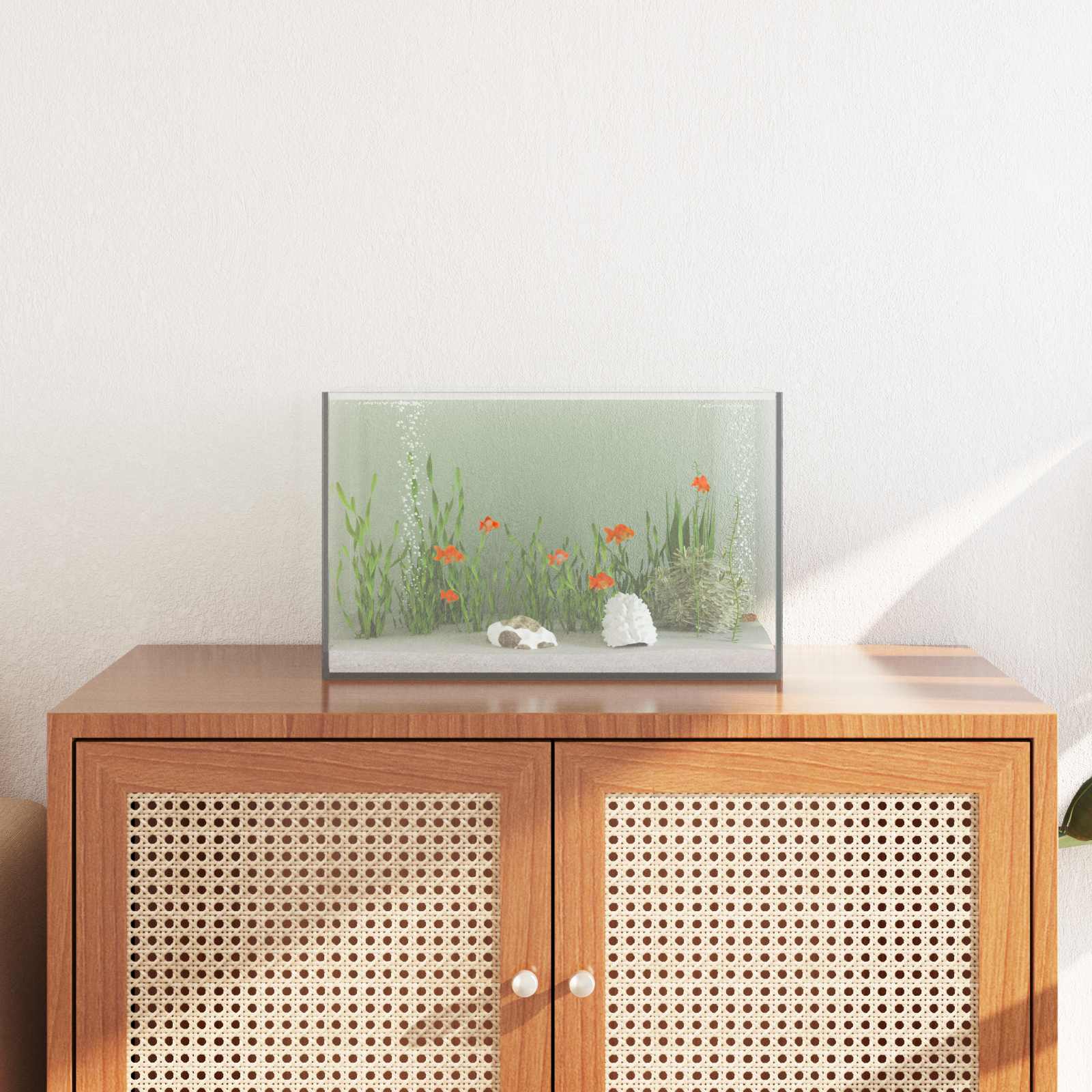 8721359315684_mo-im_en_px16_1.jpg Aquarium met opslag Doorzichtig 40 x 25 x 25 cm Glas - Afbeelding 1