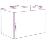 Aquarium met opslag Doorzichtig 40 x 25 x 25 cm Glas - Afbeelding 10