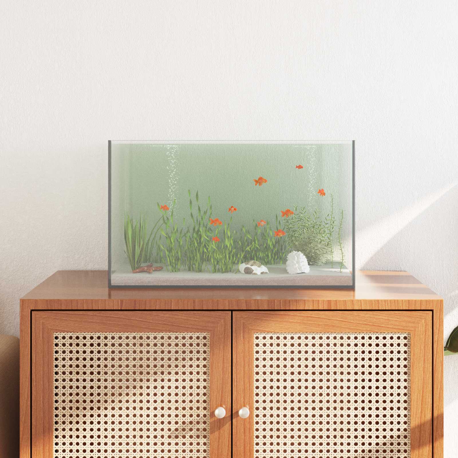 8721359315691_mo-im_en_px16_1.jpg Aquarium met opslag Doorzichtig 50 x 30 x 30 cm Glas - Afbeelding 1