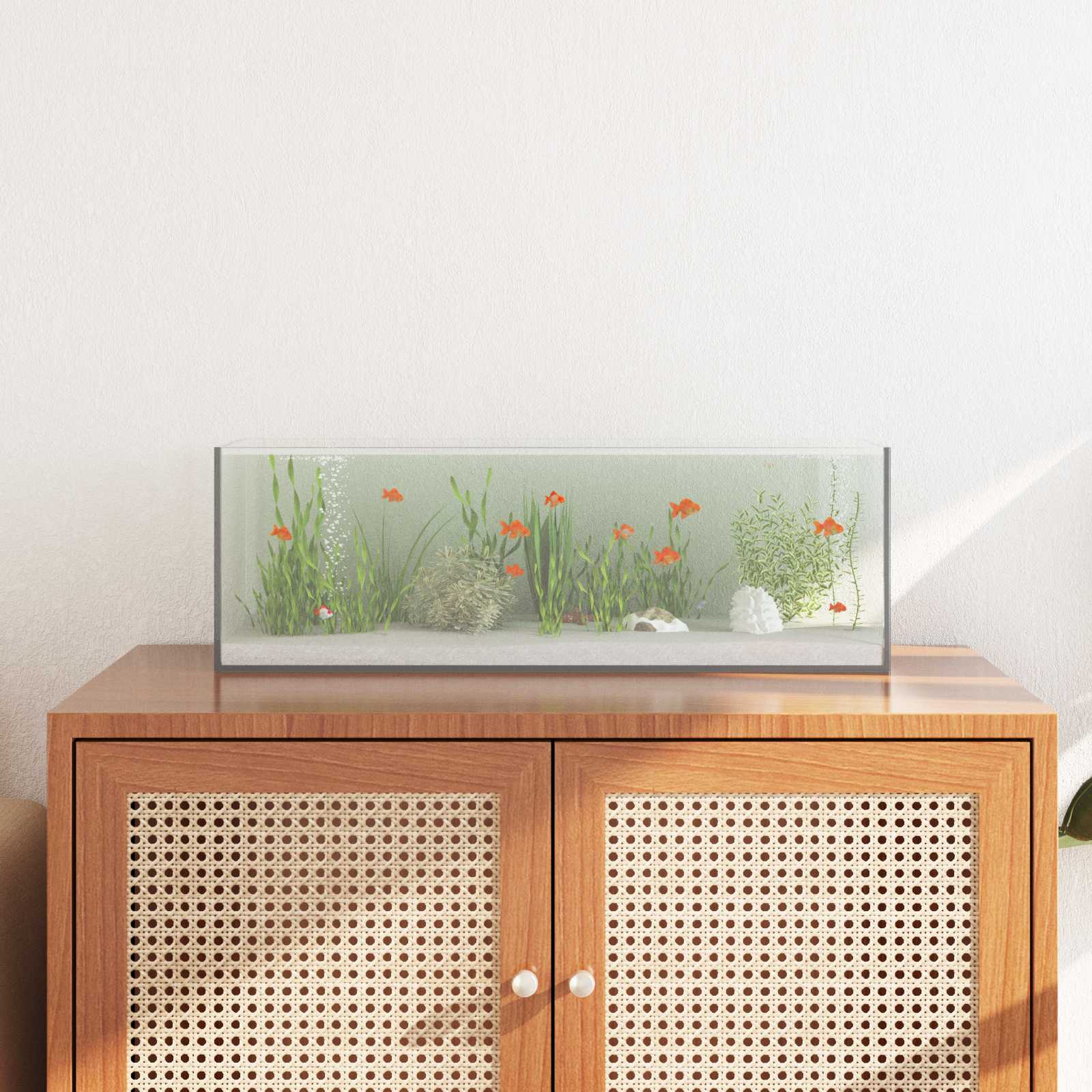 8721359315707_mo-im_en_px16_1.jpg Aquarium met opslag Doorzichtig 60 x 20 x 20 cm Glas - Afbeelding 1