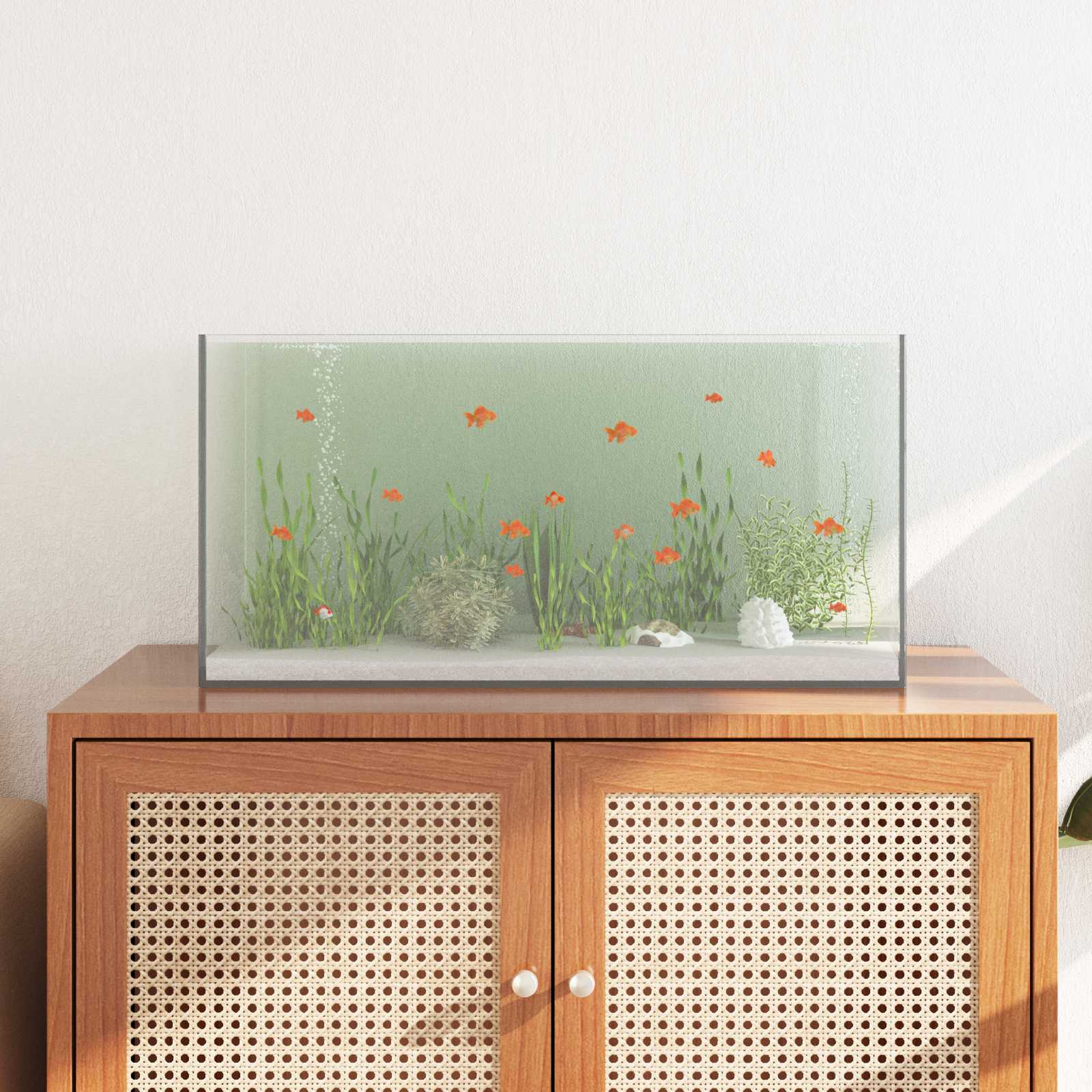 8721359315714_mo-im_en_px16_1.jpg Aquarium met opslag Doorzichtig 60 x 30 x 30 cm Glas - Afbeelding 1